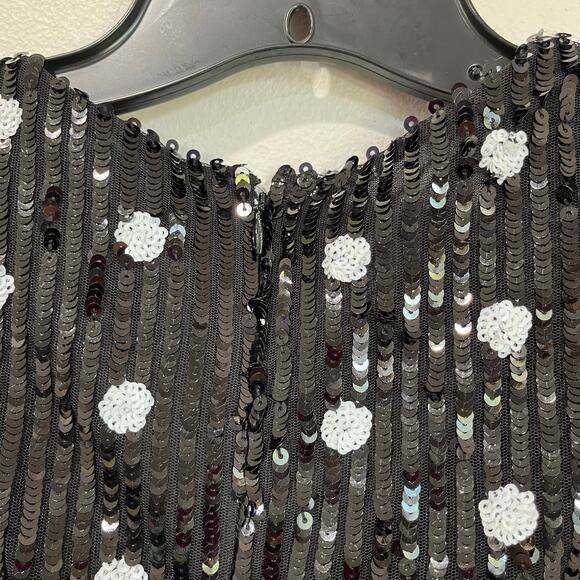 REVOLVE House of Harlow Black Sequin Polka Dot Mini Dress Party Cocktail Sz S - Picture 8 of 9
